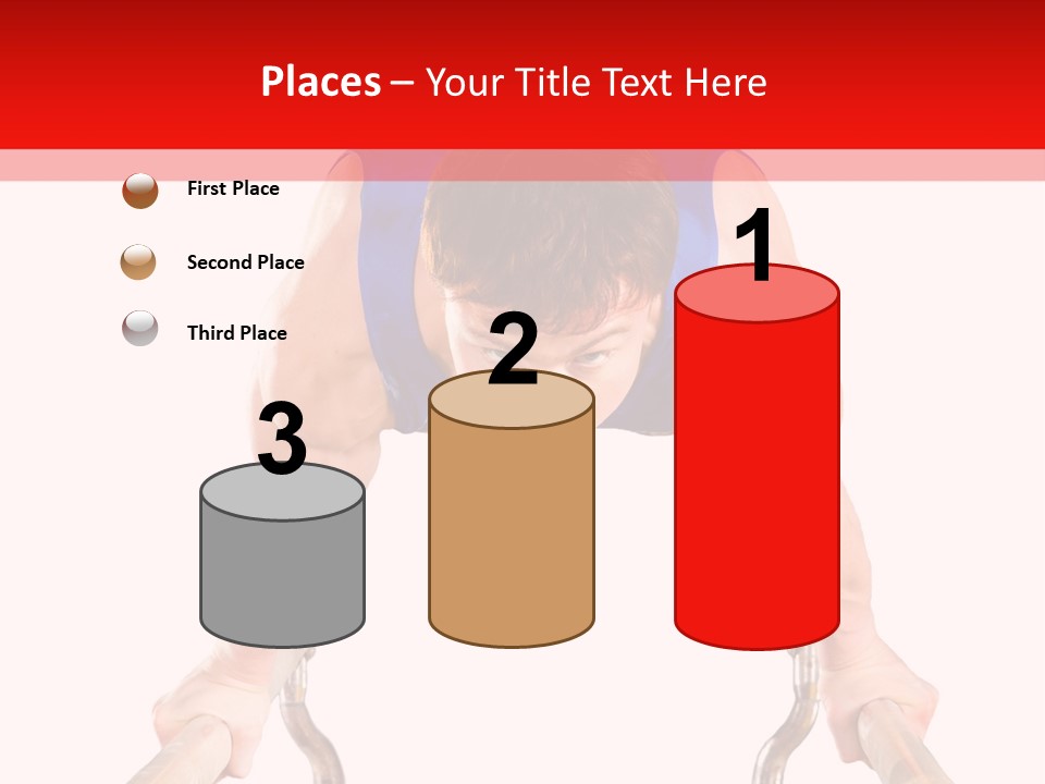 Vertical Person Gymnast PowerPoint Template