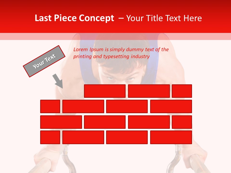 Vertical Person Gymnast PowerPoint Template