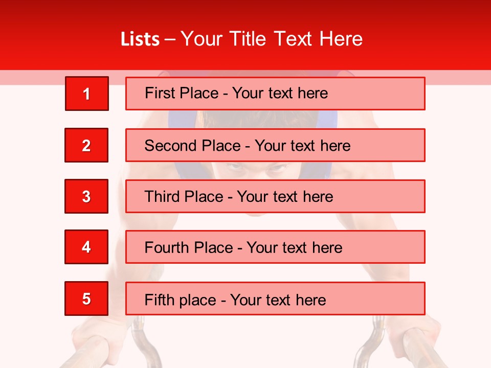 Vertical Person Gymnast PowerPoint Template