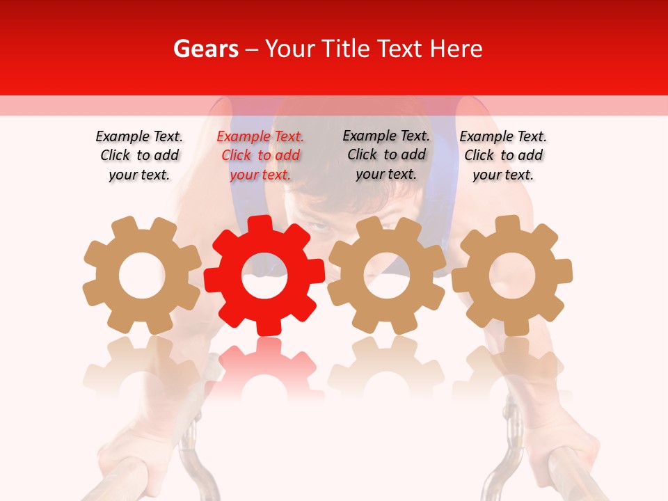 Vertical Person Gymnast PowerPoint Template