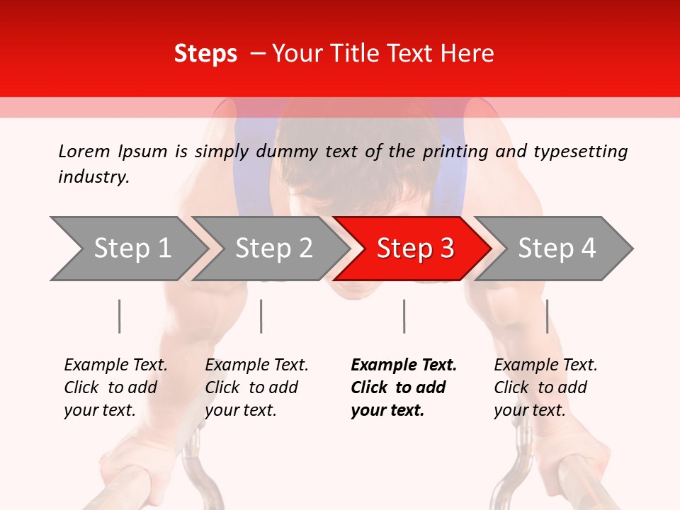 Vertical Person Gymnast PowerPoint Template