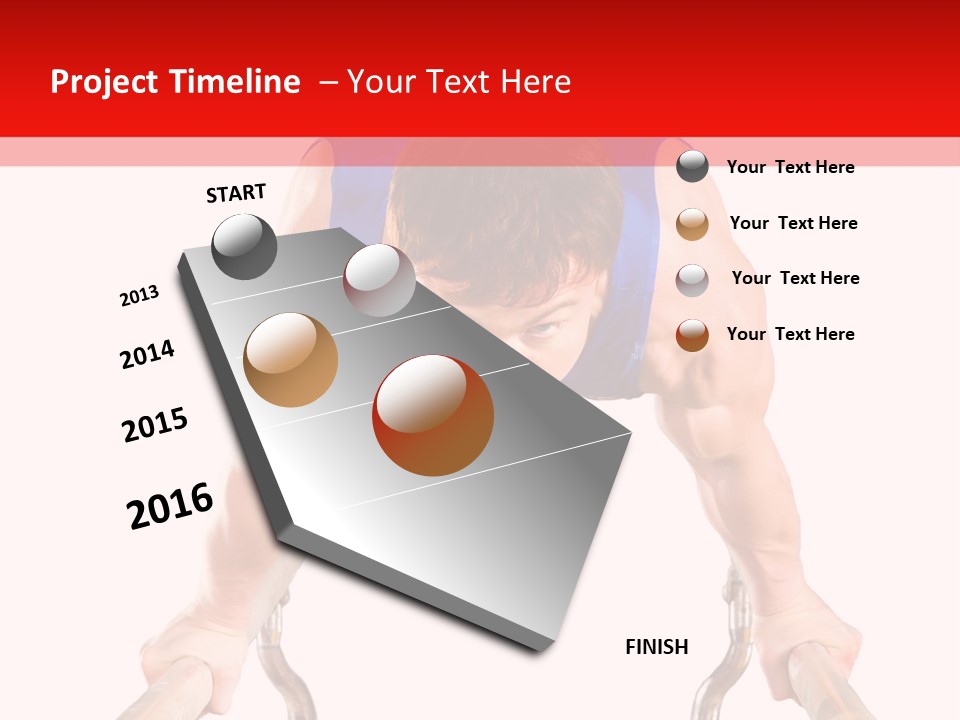 Vertical Person Gymnast PowerPoint Template