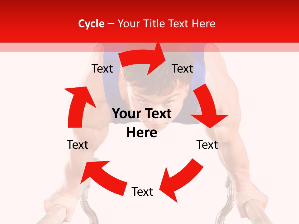 Vertical Person Gymnast PowerPoint Template