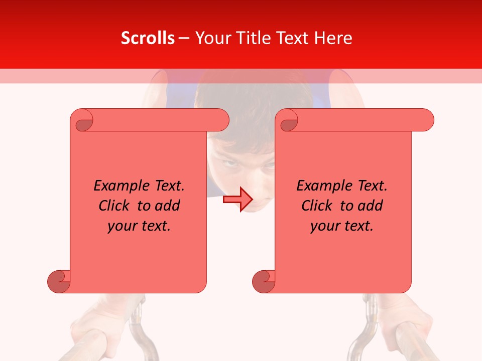 Vertical Person Gymnast PowerPoint Template