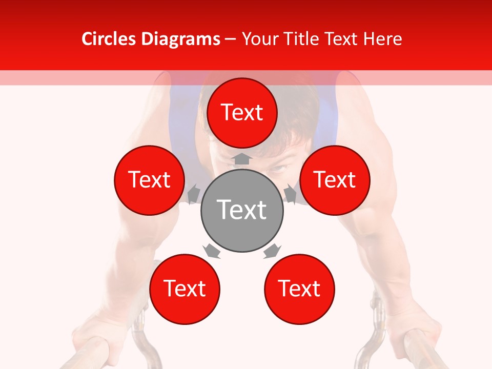 Vertical Person Gymnast PowerPoint Template