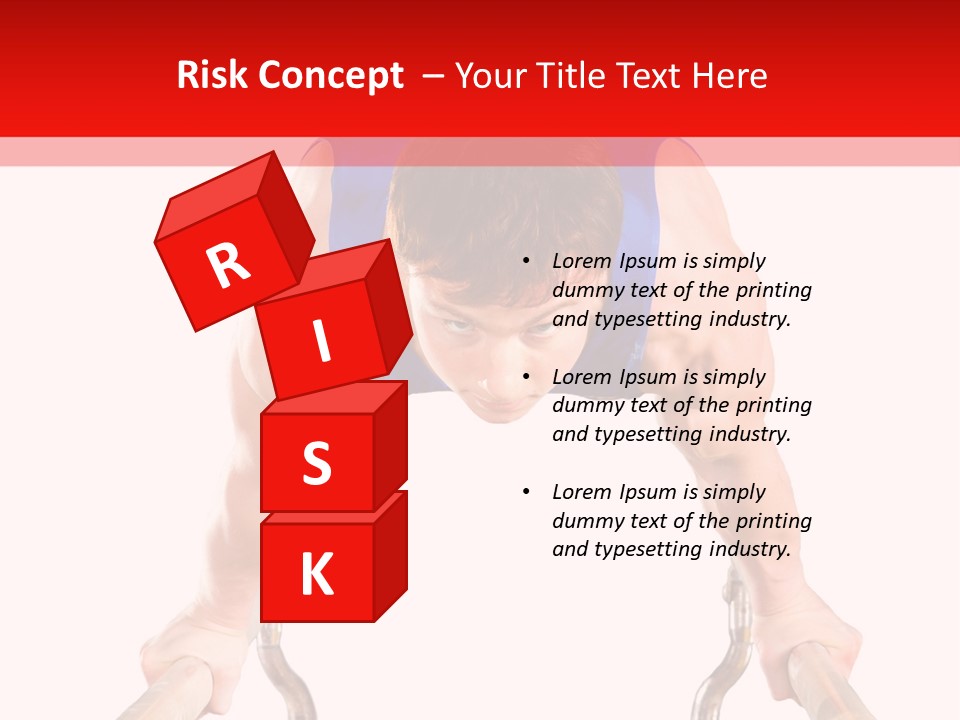 Vertical Person Gymnast PowerPoint Template