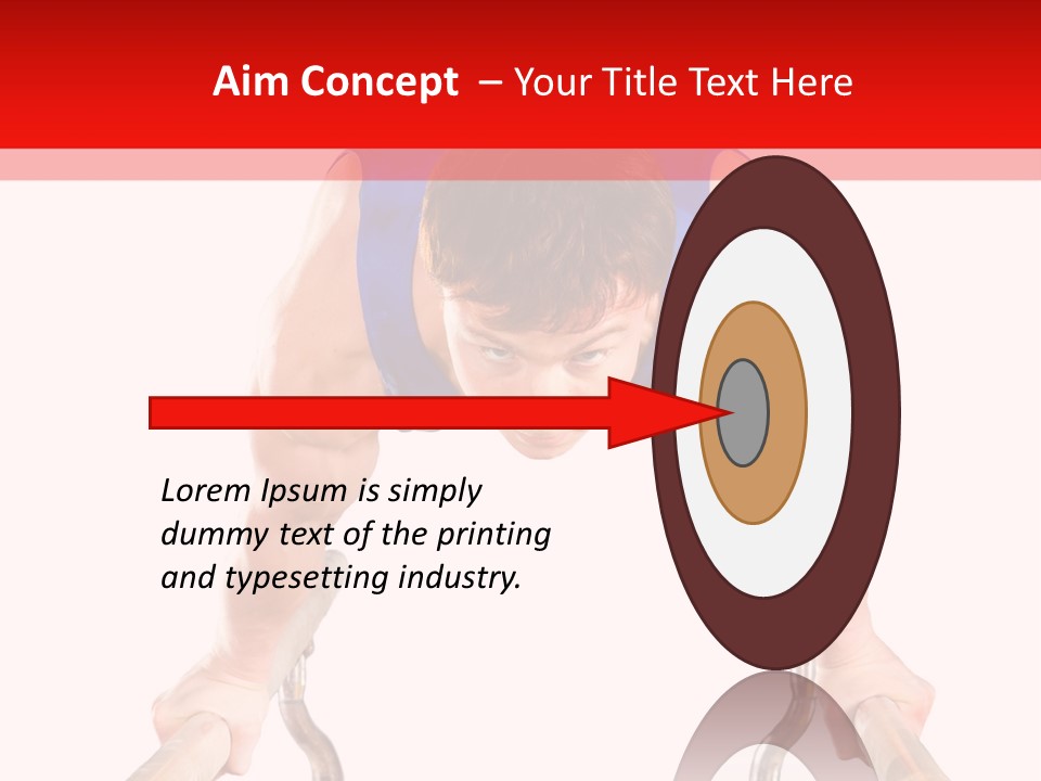 Vertical Person Gymnast PowerPoint Template