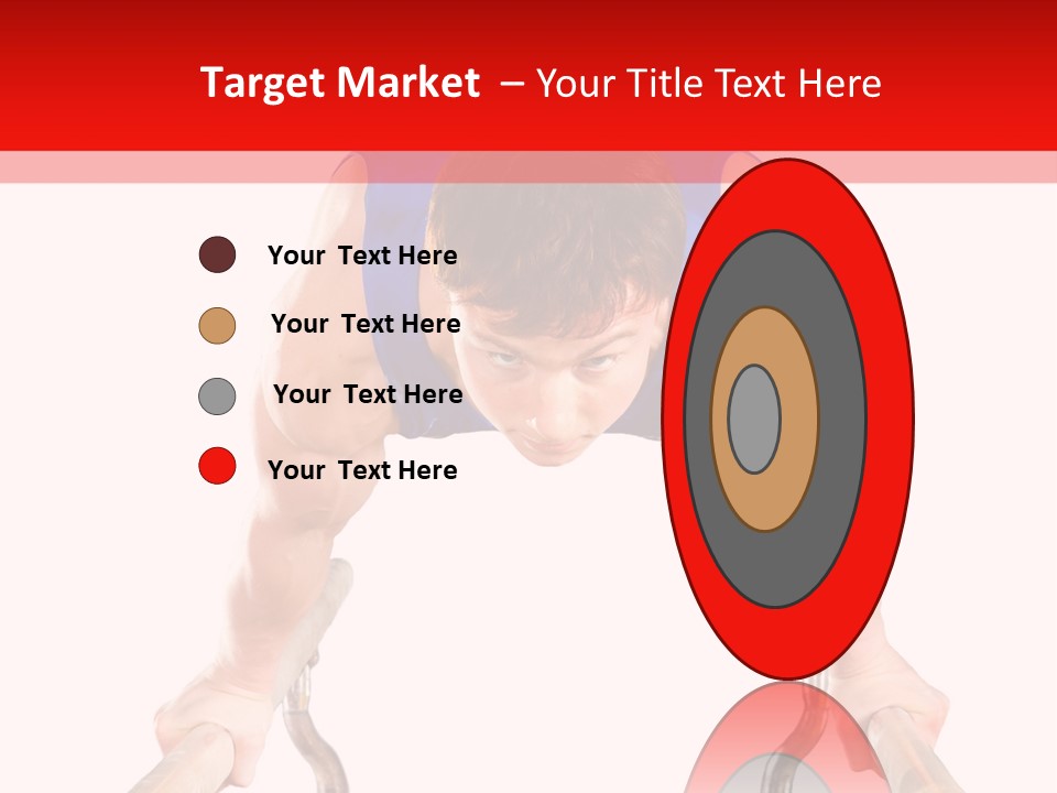 Vertical Person Gymnast PowerPoint Template