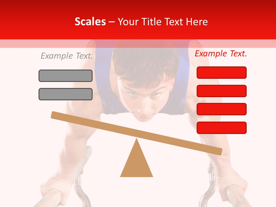 Vertical Person Gymnast PowerPoint Template