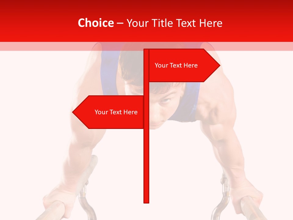 Vertical Person Gymnast PowerPoint Template