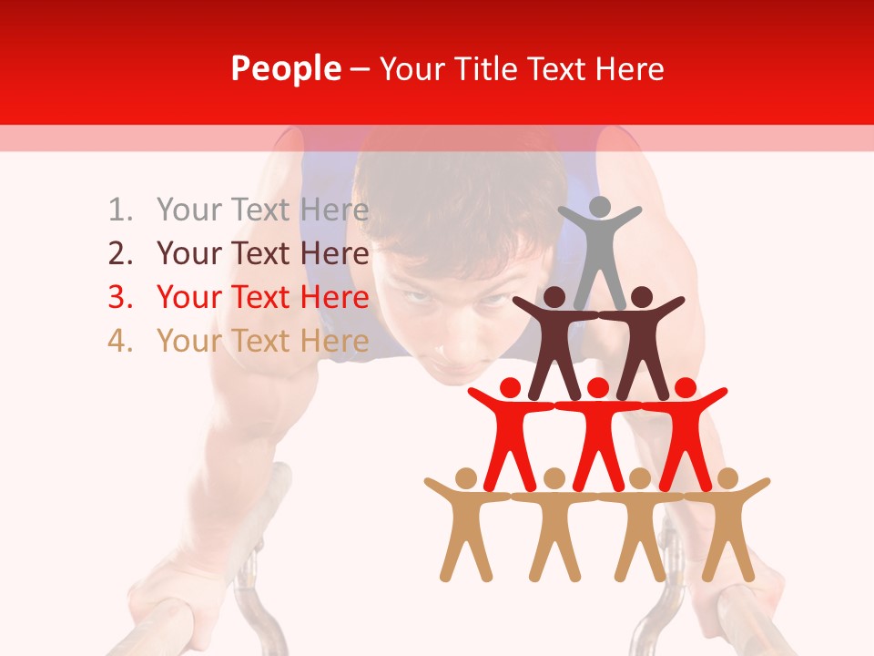 Vertical Person Gymnast PowerPoint Template