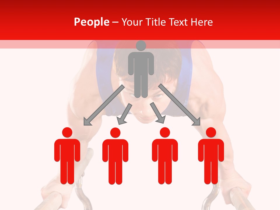 Vertical Person Gymnast PowerPoint Template