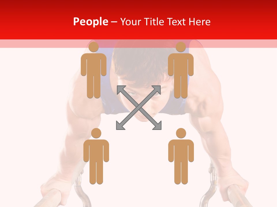 Vertical Person Gymnast PowerPoint Template