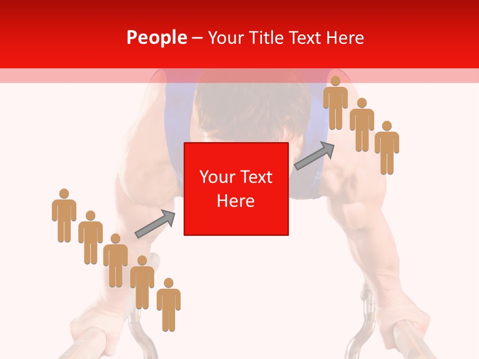 Vertical Person Gymnast PowerPoint Template