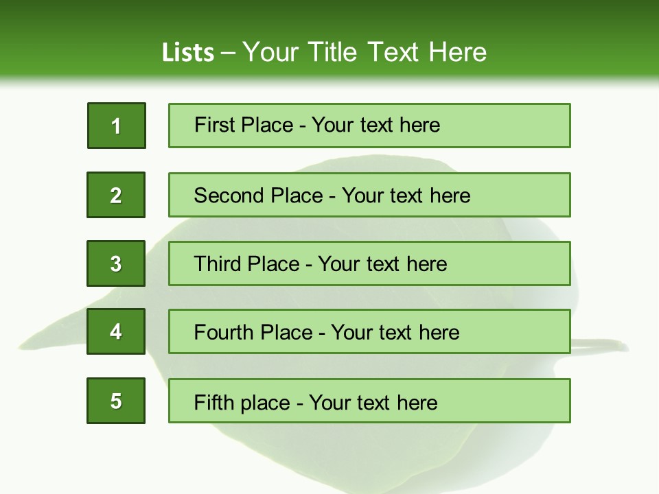 Feuilles Nature Feuille PowerPoint Template