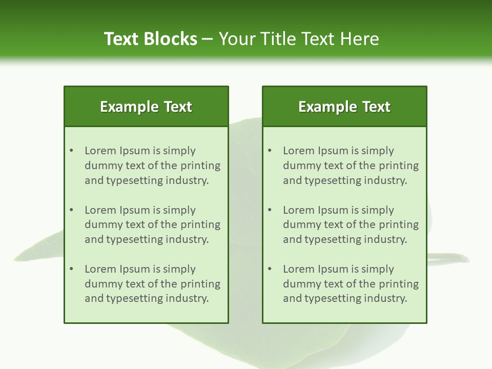 Feuilles Nature Feuille PowerPoint Template