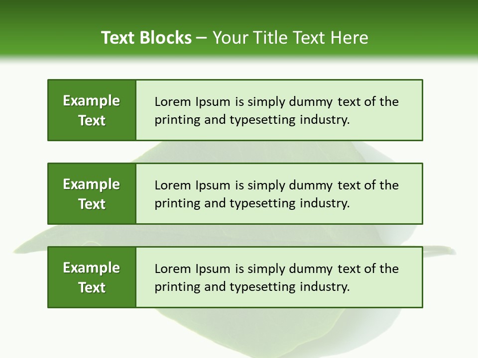 Feuilles Nature Feuille PowerPoint Template