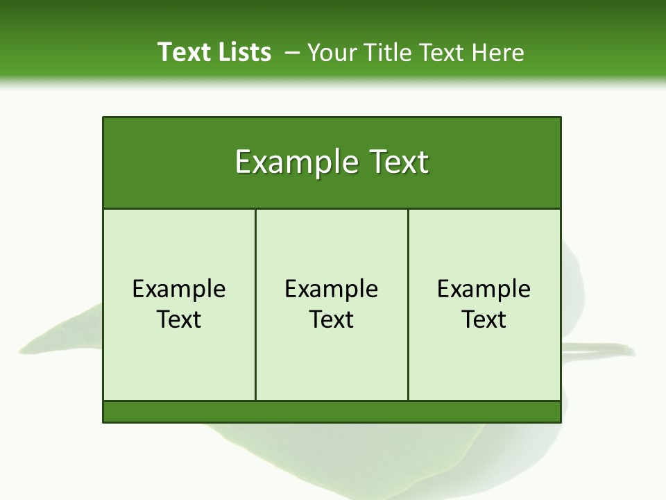 Feuilles Nature Feuille PowerPoint Template