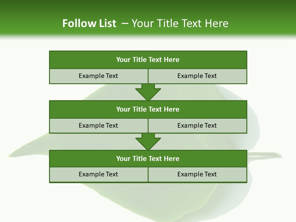 Feuilles Nature Feuille PowerPoint Template