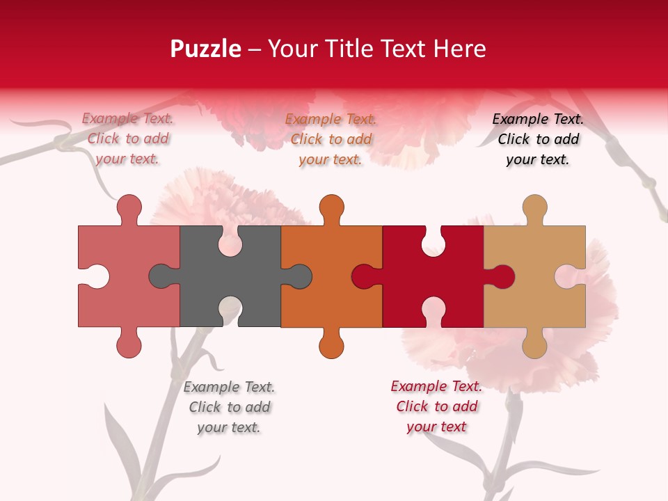 Set White Background Beauty PowerPoint Template