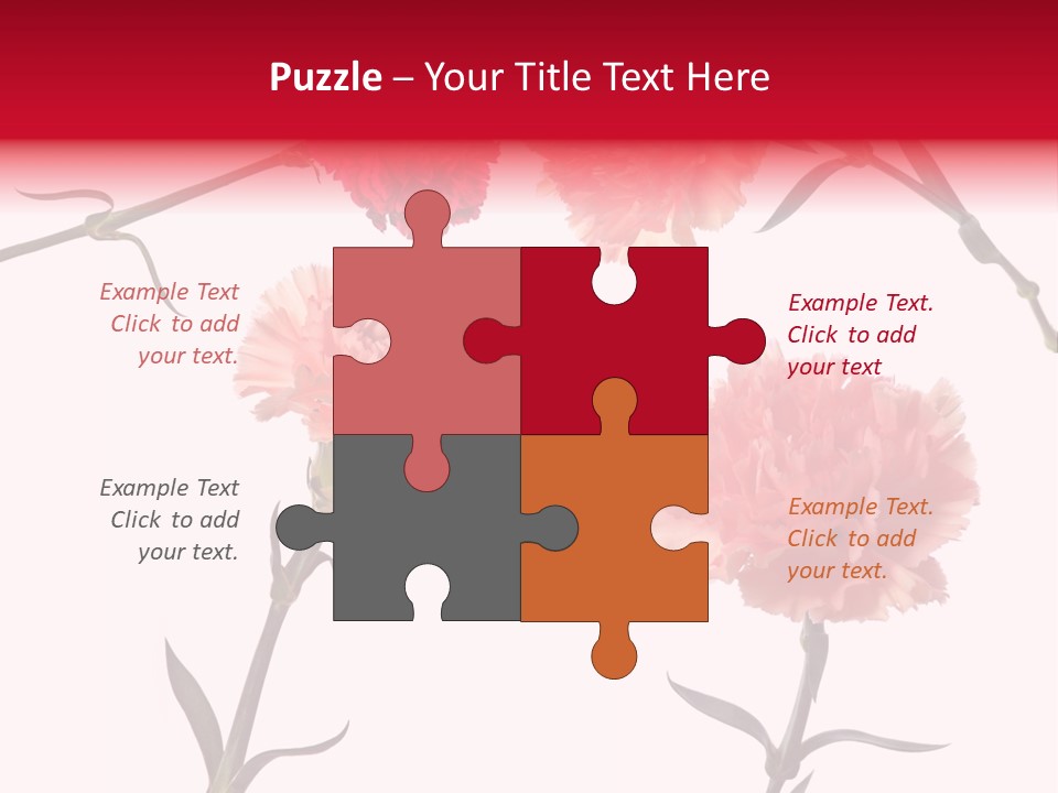 Set White Background Beauty PowerPoint Template