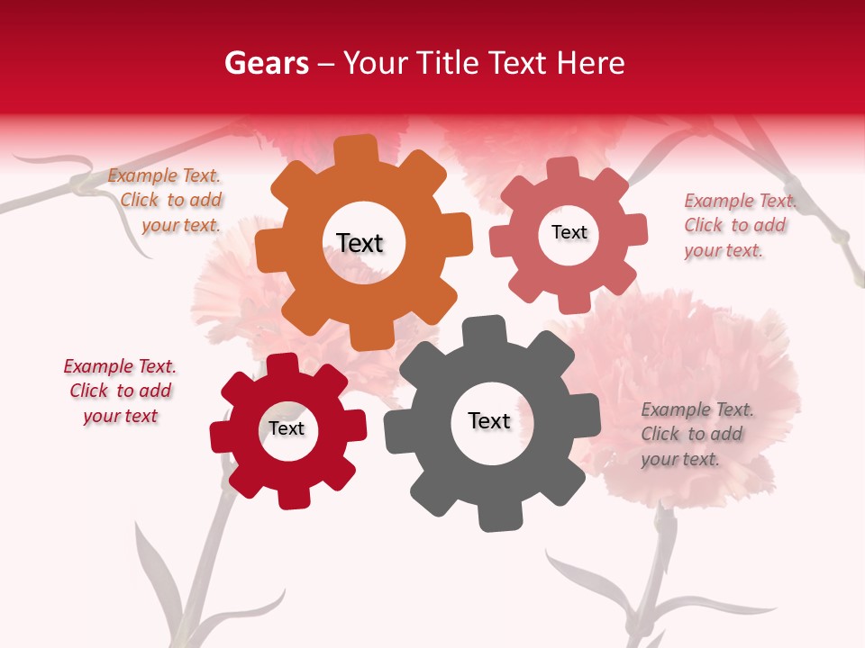 Set White Background Beauty PowerPoint Template