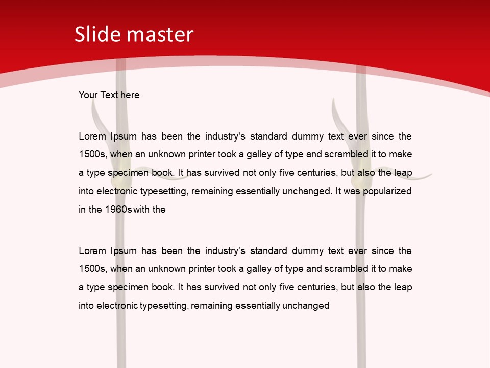 Carnation Card Red PowerPoint Template