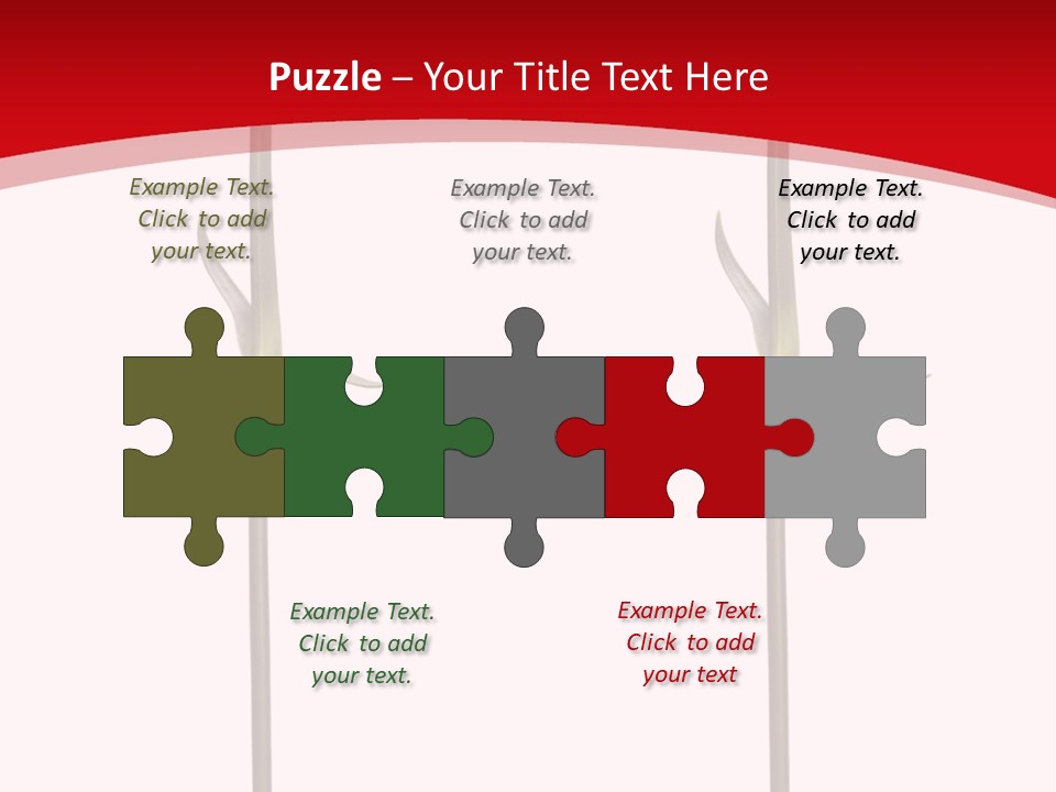 Carnation Card Red PowerPoint Template