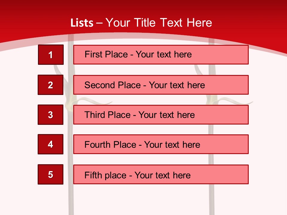 Carnation Card Red PowerPoint Template