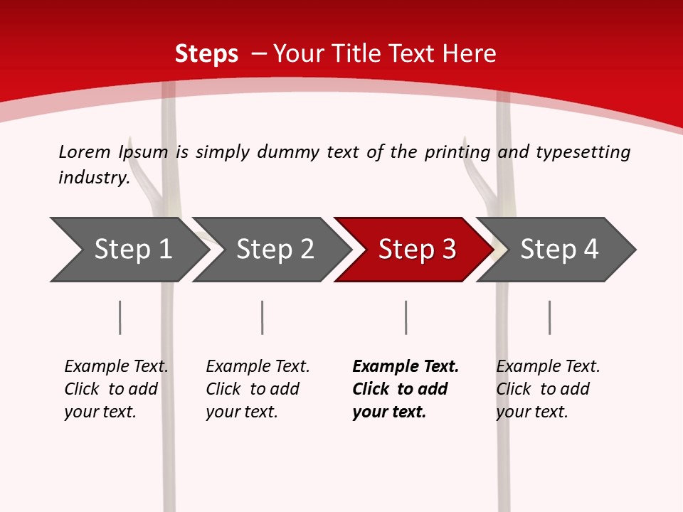 Carnation Card Red PowerPoint Template