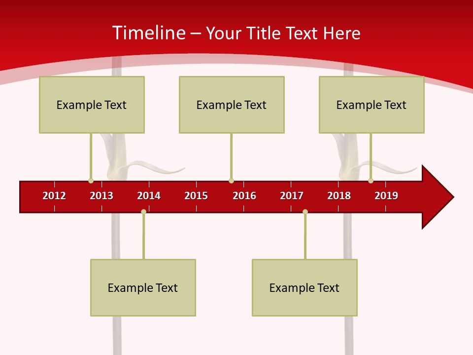 Carnation Card Red PowerPoint Template