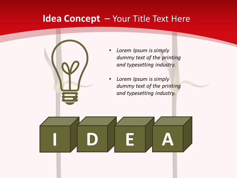 Carnation Card Red PowerPoint Template