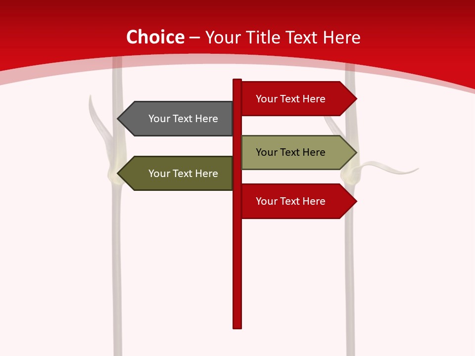 Carnation Card Red PowerPoint Template