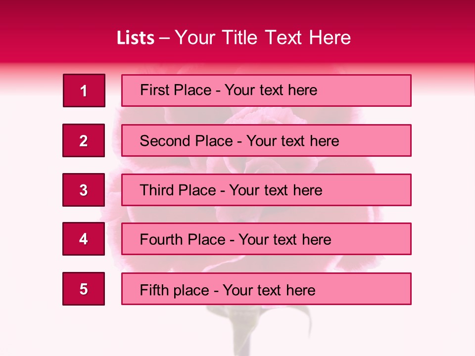 Plant Carnation Flora PowerPoint Template