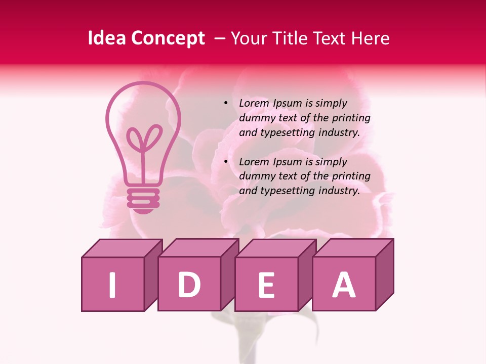 Plant Carnation Flora PowerPoint Template