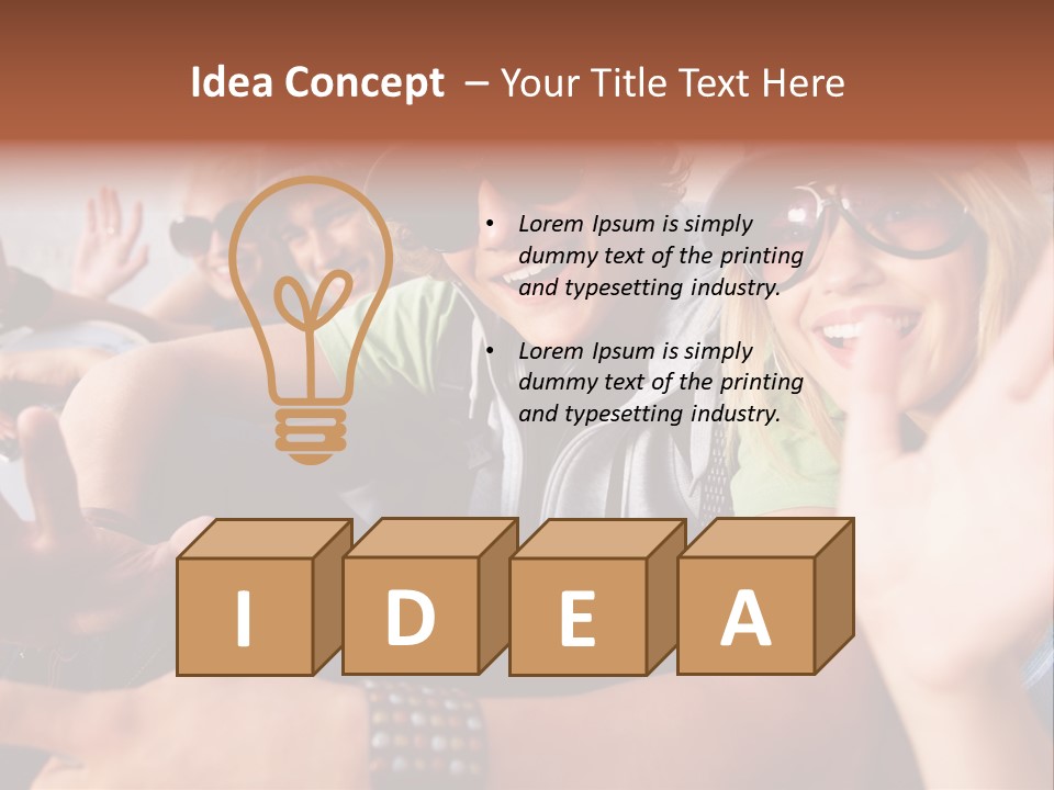 Happy Portrait Teen PowerPoint Template