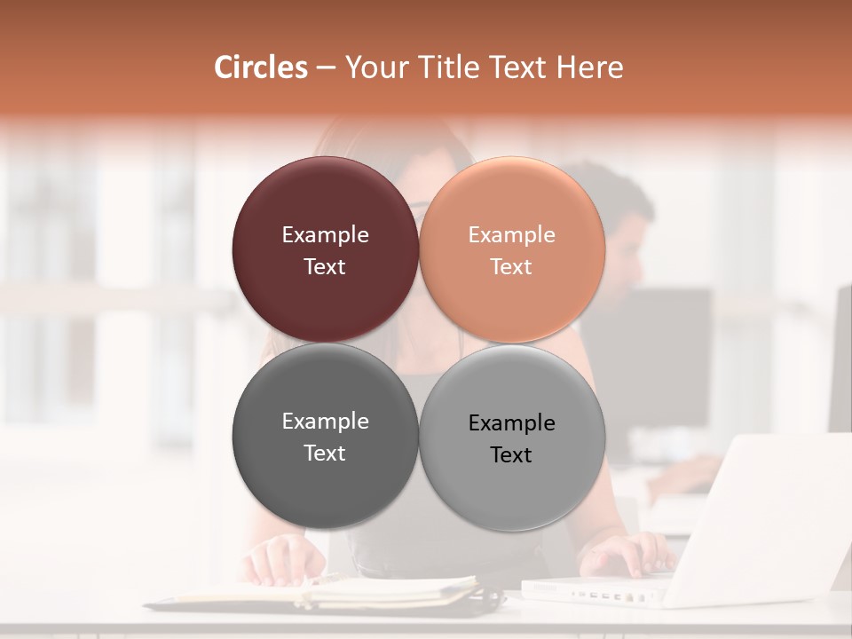 Cheerful Sitting Caucasian PowerPoint Template