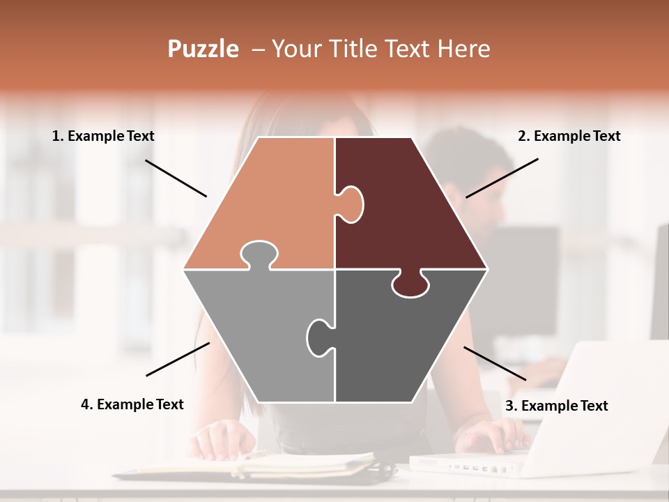 Cheerful Sitting Caucasian PowerPoint Template