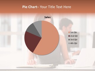 Cheerful Sitting Caucasian PowerPoint Template