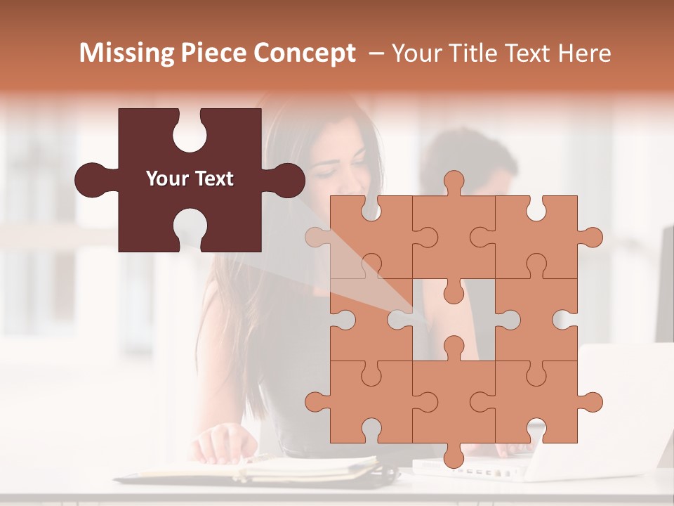 Cheerful Sitting Caucasian PowerPoint Template