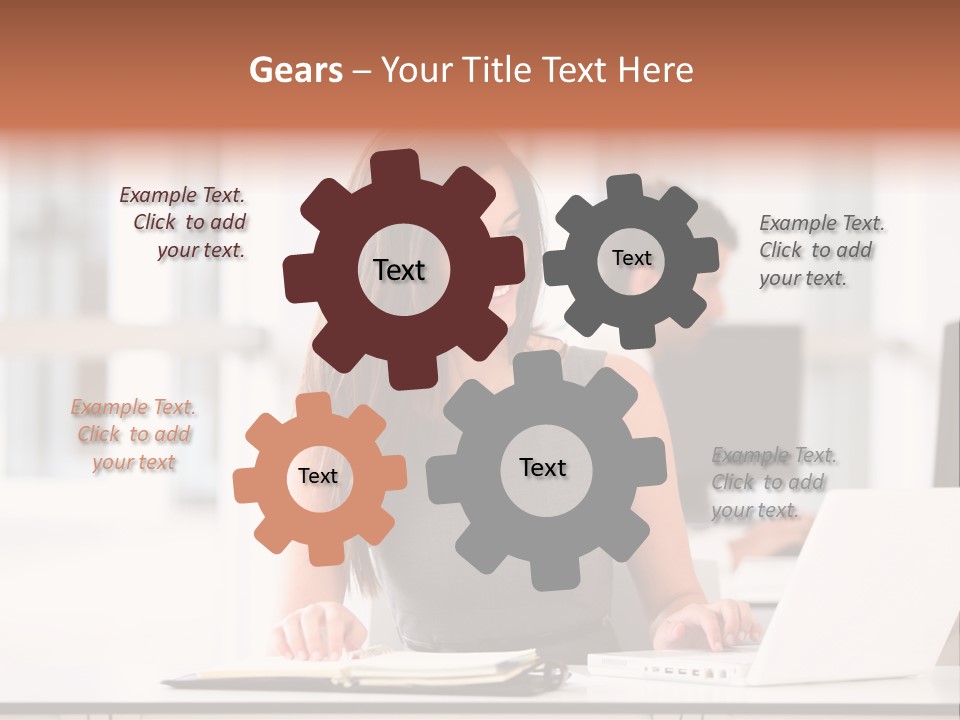 Cheerful Sitting Caucasian PowerPoint Template