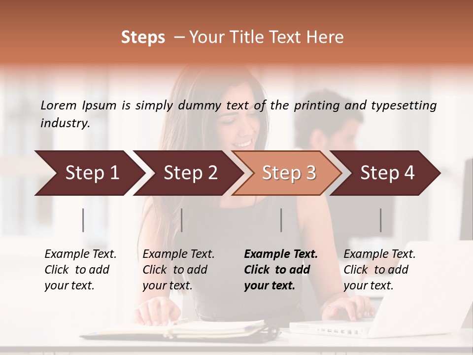 Cheerful Sitting Caucasian PowerPoint Template