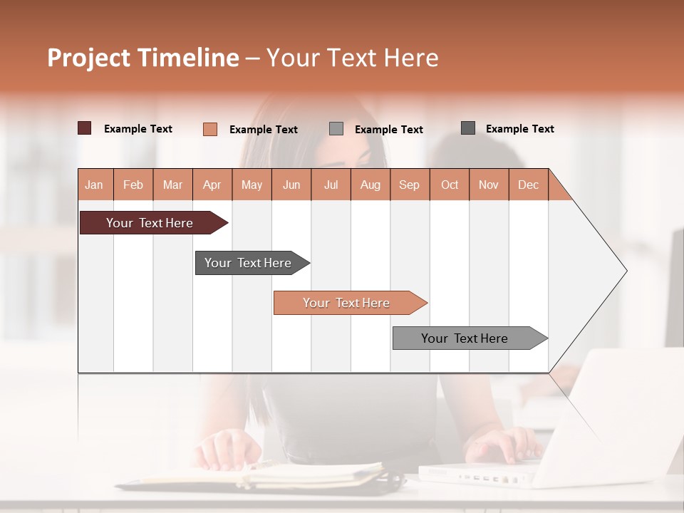 Cheerful Sitting Caucasian PowerPoint Template