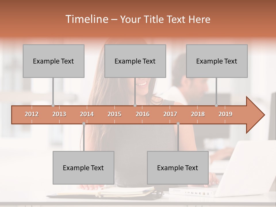 Cheerful Sitting Caucasian PowerPoint Template