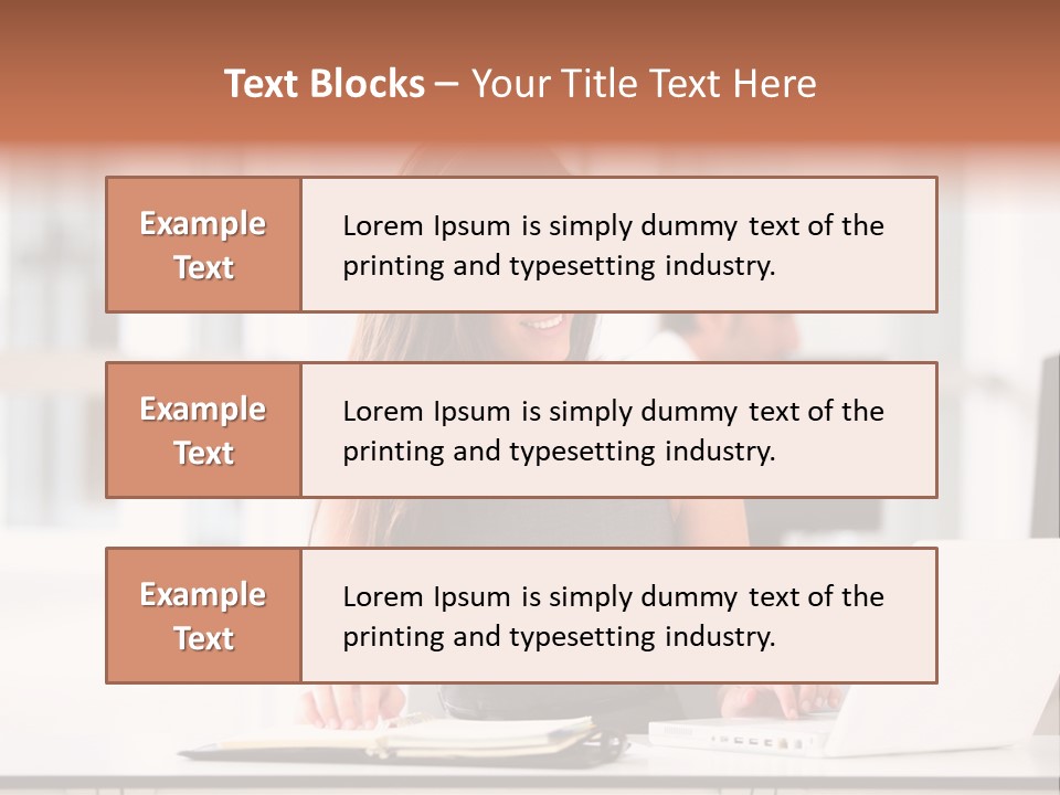 Cheerful Sitting Caucasian PowerPoint Template