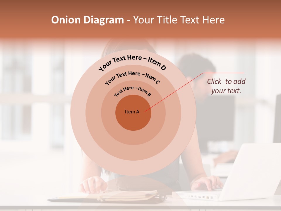 Cheerful Sitting Caucasian PowerPoint Template