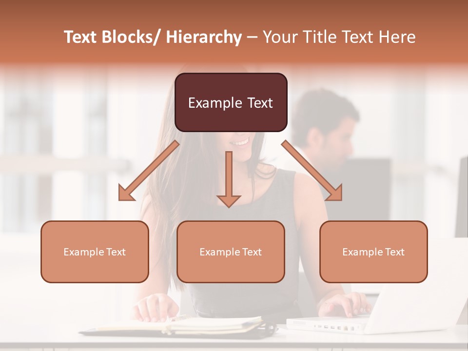 Cheerful Sitting Caucasian PowerPoint Template