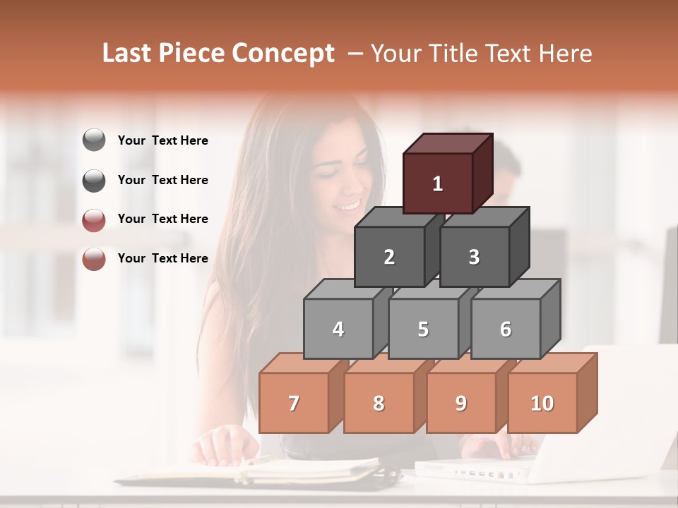 Cheerful Sitting Caucasian PowerPoint Template