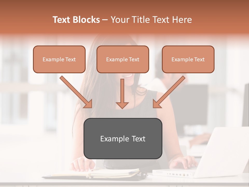 Cheerful Sitting Caucasian PowerPoint Template