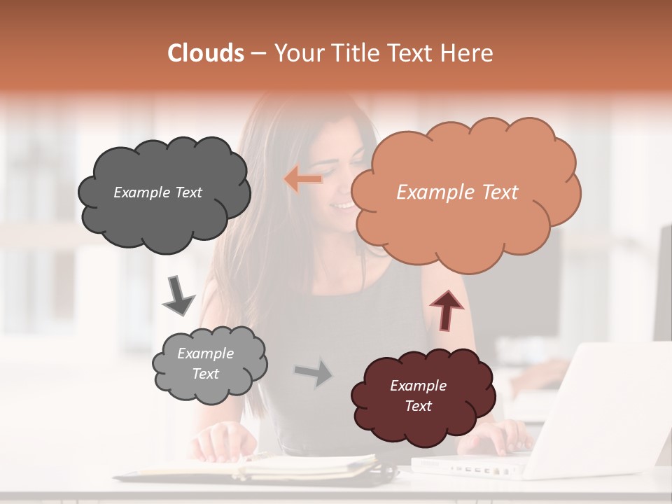 Cheerful Sitting Caucasian PowerPoint Template